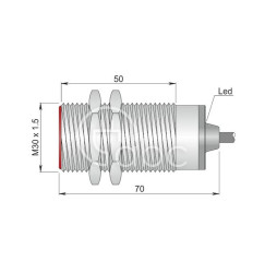 Czujnik indukcyjny SI30-C10 PNP NO LC5, I30000193