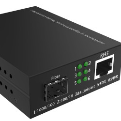 Konwerter mediów sieciowych, RJ45, SFP, Wielomodowy, 500m, 10/100/1000Mbit/s