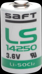 LS-14250 Lithium battery, 1/2 AA, 1200 mAh, pack of 500
