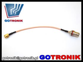 Przejściówka wtyk SMA na gniazdo BNC na przewodzie RG316 15cm