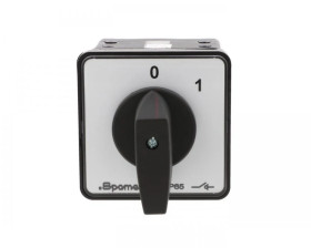 Łącznik krzywkowy 80A rozłącznik 0-1 3 - biegunowy mocowany do pulpitu czoło szare pokrętło czarne SK80-2.8211\P03