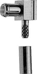 MCX plug 50 Ω, RG-188A/U, RG-174/U, KX-3B, RG-316/U, KX-22A, crimp connection, angled, 100024983