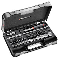 Zestaw nasadek rozmiar napędu 1/2 cala elementy: 48 Facom typ napędu Kwadratowy gniazdo 8 , 10 , 11 , 12 , 13 , 14 , 15