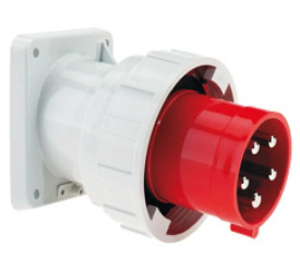 Wtyczka odbiornikowa tablicowa TE skośna 63A 5p 400V 6h IP67 27017