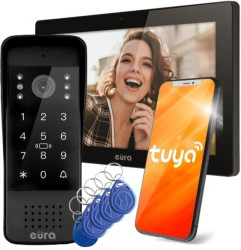Wideodomofon EURA VDP-86A3 - monitor 10 cali czarny TUYA