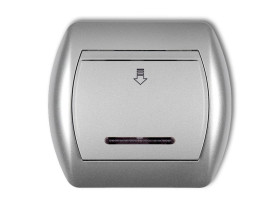 TREND Wyłącznik hotelowy srebrny metalik 7SH-1 KARLIK