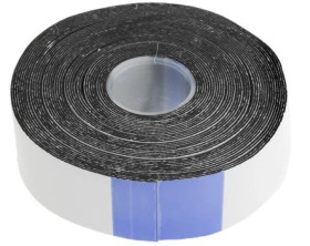 Taśma samowulkanizująca, 10m x 38mm x 1mm, materiał: Guma, kolor: Czarny, RS PRO