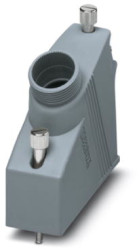 Grommet housing, size VC3, PA, PG21, angled, screw locking, IP67, 1855115