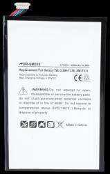 4400 mAh, Li-Pol for SAMSUNG Galaxy Tab3
