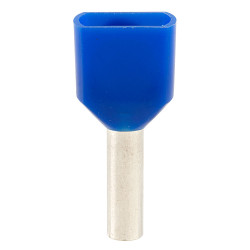 TruConnect Twin Cord End Ferrules 2.5mm Blue Pack of 100