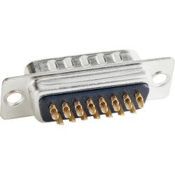 D-Sub socket, 9 pole, standard, equipped, straight, solder cup, 302A10019X