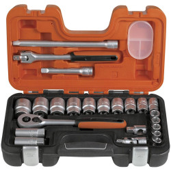 Bahco S240AF Socket Wrench Set 24-Piece High-Performance Steel Alloy