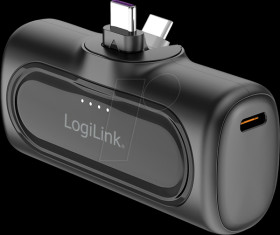 PA0349 Power bank, LiPo, 5000 mAh, 2x USB-C, black