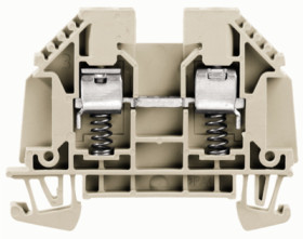 Through terminal block, screw connection, 0.5-6.0 mm², 2 pole, 41 A, 6 kV, dark beige, 9537460000