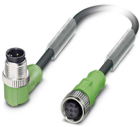 Kabel do czujników/elementów wykonawczych Phoenix Contact SAC-4P-M12MR/0,3-PUR/M12FS 1668593, złącze żeńskie M12, proste
