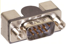 Złącze D-Sub 9-pinowe Męski Kąt Proste Montaż powierzchniowy raster 2.76mm Złoto