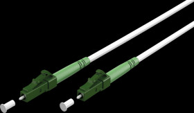 59591 Simplex FO patch cable, LC-APC (8°)&amp;lt;&amp;gt;LC-APC (8°),white, 25 m