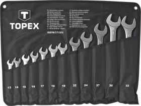 Klucze płasko-oczkowe 13-32mm stal CrV (zestaw 12szt.) 35D758