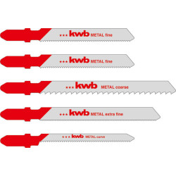 kwb 617290 Jigsaw Blade set 5 pcs HSS steel for Metal and curves