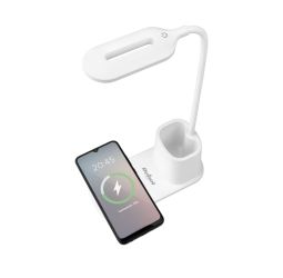 Lampka LED na biurko z ładowarką indukcyjną (biała)