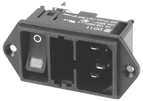 Schurter DD11.0124.1111 Złącze męskie IEC złącze męskie proste Łączna ilość styków: 3 10 mA czarny 1 szt.