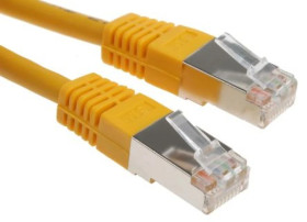 Kabel kategorii 6, Żółty, Wtyk RJ45/męski RJ45dł.: 5m, mat. koszulki: PVC