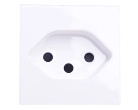 MOSAIC Gniazdo pojedyncze 2P+Z typ 10 A 250 V standard szwajcarski białe 077506