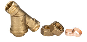 Filtr siatkowy typu Y, Mosiądz, Woda