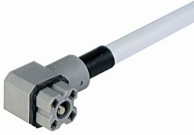 G4KW1F 3M gniazdo 4 stykowe z przewodem, szare, śruba M3x20 i uszczelka w kpl., Hirschmann, 19871 G 4 KW 1 F 3M, zam. do 9318056