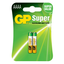 GP GPPCA025A001 Super Alkaline AAAA Batteries (25A) - Card of 2