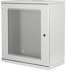 Wall enclosure, 12 U, (H x W x D) 595 x 540 x 400 mm, IP20, sheet steel, gray, DN-19-12U-S-PD