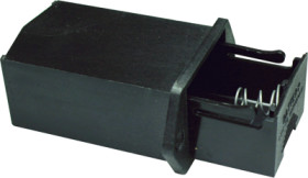 Battery compartment, 1 x 9 V, PA, (L x W x H) 54 x 53 x 29 mm, black, for 9 V block, A9302510