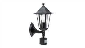 Eglo Kinkiet Ogrodowy Czarny Laterna 4 Z Z Czuj.Ruchu