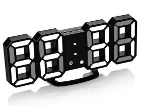 ZEGAR BUDZIK LED WHITE DATA/TEMP/ALARM