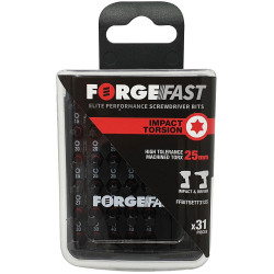 ForgeFix FFBITSETT3125 ForgeFast TORX&#xAE; Compatible Impact Bit Set, 31 Piece