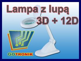 Lampa z lupą 3D+12D