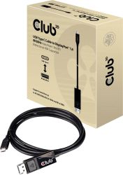 club3D USB-C / DisplayPort adapter Złącze męskie USB-C®, Złącze DisplayPort 1.80 m czarny CAC-1557 odporność na ogień Ka