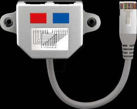 68911 RJ45 port doubler 2x female, 1x male