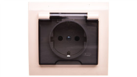 Kier Gniazdo Bryzgoszczelne Z/U Schuko Ip44 Z Przesłonami Klapka...