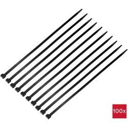 TruComponents 40501 Cable tie 380mm 7.6mm Blk Frost-resistant 100 pc(s)