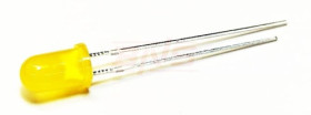 L-53 LYD dioda LED 5mm żółta dyfuzyjna 2mA; 0,7-2mcd
