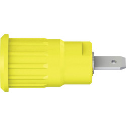Stäubli 497079-24 SEB4-F/N safety jack socket yel Ø 4mm brass 1 pc insulated