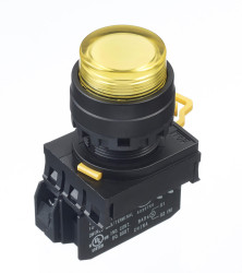 Kompletny układ przycisku SPST średnica wycięcia 22mm, montaż panelowy Idec