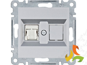 LUMINA Gniazdo komputerowe RJ45 kat.6 FTP srebrne WL2172 HAGER
