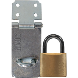 Scan YS-0003-64 Hasp and Staple 64mm &#x2B; 40mm Padlock