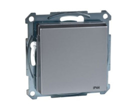 MERTEN Gniazdo pojedyncze z uziemieniem i klapką IP44 z przesłoną śrubowe alu Sys M MTN2614-0460 SCHNEIDER ELECTRIC