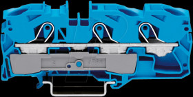 2016-1304 3-conductor feed-through terminal, 76 A 0.5 - 16.0 mm² blue