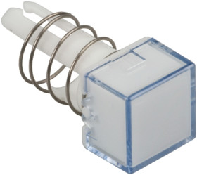 Klosz lampek do przycisku kształt: Kwadratowy Biały Soczewka Idec