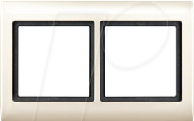 400244 Aqua design frame - 2-gang, white