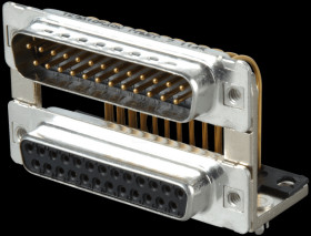163A19549X D-SUB, dual port, plug-socket, 2x 25-pin